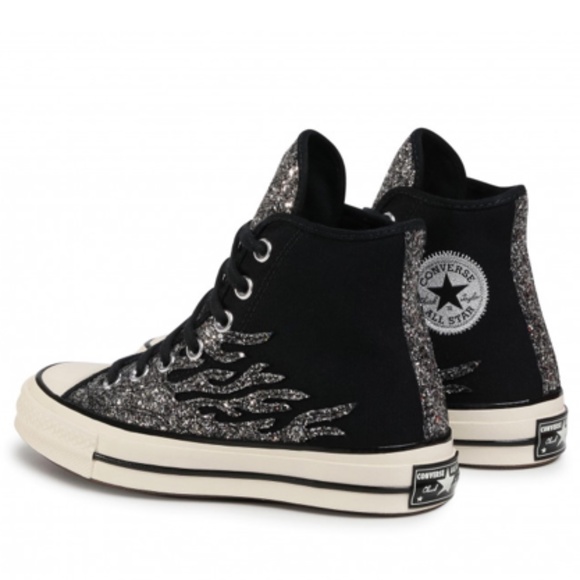 Converse Glitter Shine Chuck 70 High Top Black - Picture 3 of 6